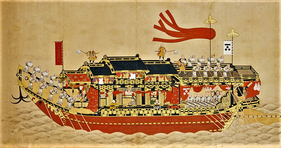 正徳度朝鮮通信使上々官第三船図