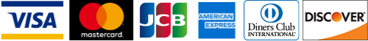 利用可能なカード（VISA,Master,JCB,Amex,Diner's,Discover）